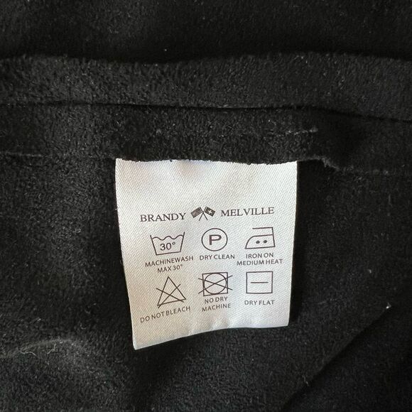 Brandy Melville Black Suede Mini Skirt - Picture 7 of 9